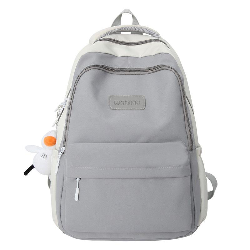 Schoolbag New Schoolbag Female Junior High School Students High School Students Large Capacity Contrasting Color Backpack College Students Campus Wind
