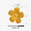Hip Hop Personality Stainless Steel 18K Gold-plated Flower Rings for Women Simple Fashion Party Finger Jewelry Accessories Gifts