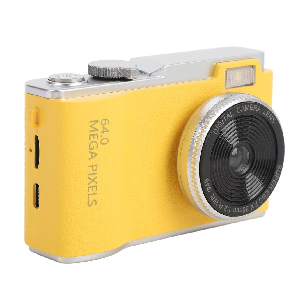 4K 64MP HD Digital Camera 2.4inch IPS Color Screen 16x Digital Zoom Rechargeable Portable CCD Camera with Fill Light