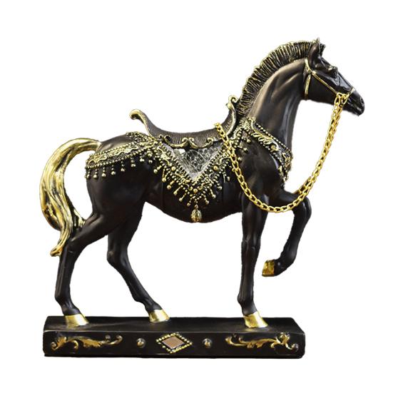 Resin Running Horse Statue Miniature Simulation Pony Figurine Animal Sculpture Home Office Desktop Decoration Ornament