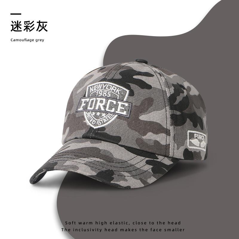 Soft top big head circumference baseball cap men's autumn and winter letter embroidered cap retro casual hat hat
