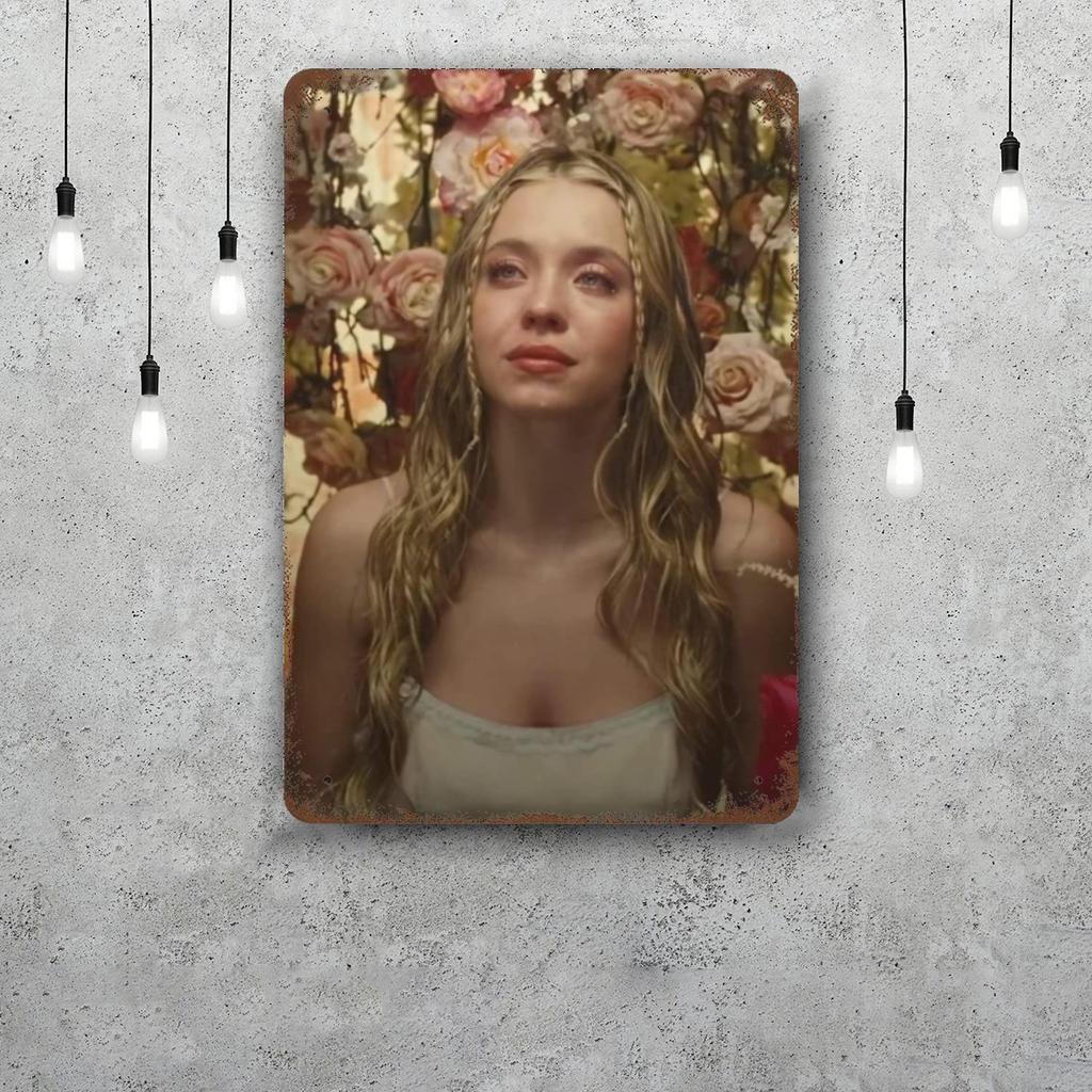 sydney sweeney Decor Poster Vintage Tin Sign Metal Sign Decorative Plaque for Pub Bar Man Cave Club Wall Decoration