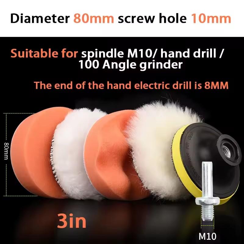 

3-7Inch Car Polishing Sponges Kit Detailing Brushes Car Headlight Restoration Polish Pad Abrasive Disc Sponge Foam Pads Polisher