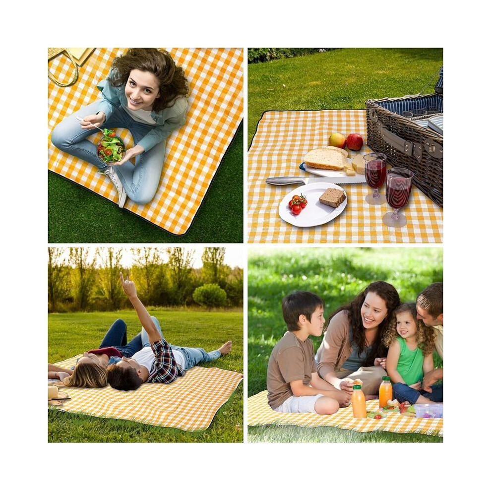 Picnic Blankets, Large Picnic Blanket Waterproof Backing, Foldable Picnic Mat for Travel Camping Hik