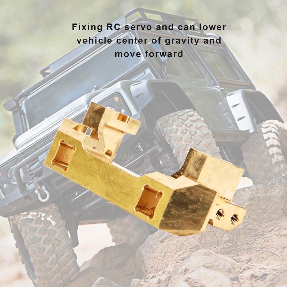 Brass Servo Fixing Mount Fit for Traxxas TRX 4 RC Crawler Car Upgrade Accessory