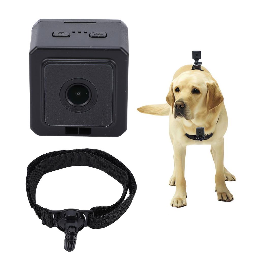Pet Collar Camera 1080P HD 120 Deg Wide Angle Magnetic Body Worn Camera Camcorder for Cat Dog Cycling Sports