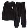 Men's Winter Thickened Coral Fleece Pajamas: Cute Cartoon Warm Homewear Set for Teenagers and Students