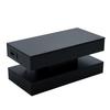 Rectangle LED Coffee Table Modern with Light And Hidden Storage Space Side Hydraulic Lift 100x50x42cm 50kg Load Capacity Living Room Center