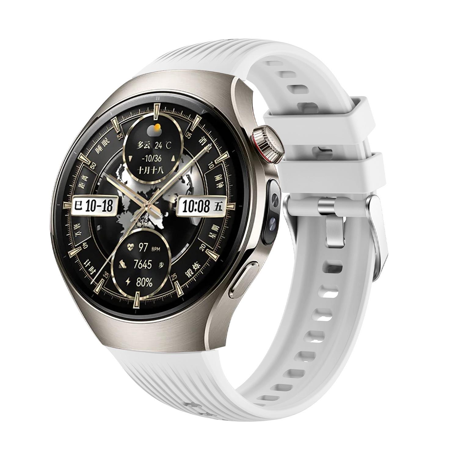 

Силиконовый ремешок для Huawei Watch 5 46 мм, мягкий резиновый браслет для Huawei Watch 5 42 мм, браслет для смарт-часов Huawei Watch 5 42mm белый