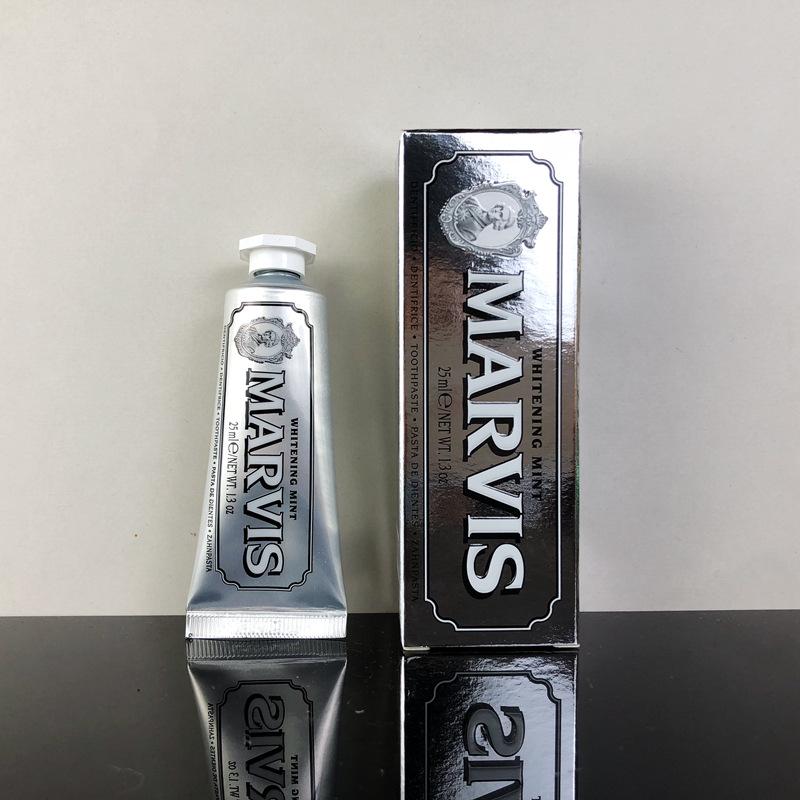 Jasmínová mátová zubní pasta pro svěží dech Dárková krabička - Itálie Mars Bright White 25ml vzorek