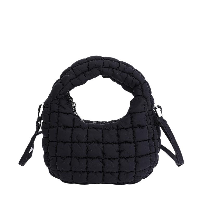 

Высококачественная плиссированная сумка-облако женская новая сумка большая вместимость текстура изысканная на плечо мессенджер чёрный