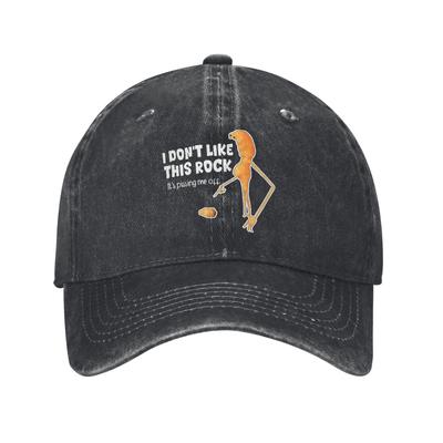 Marcus The Worm I Don't Like This Rock Unisex Baseball Caps Distressed Denim Caps Hat Retro Outdoor Unstructured Soft Sun Cap