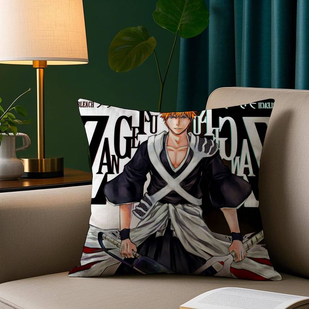 Anime B-Bleach Cool Pillow Case Plush Fabric Soft Pillowcase Double Sided Print Sofa Cushion Cover Throw