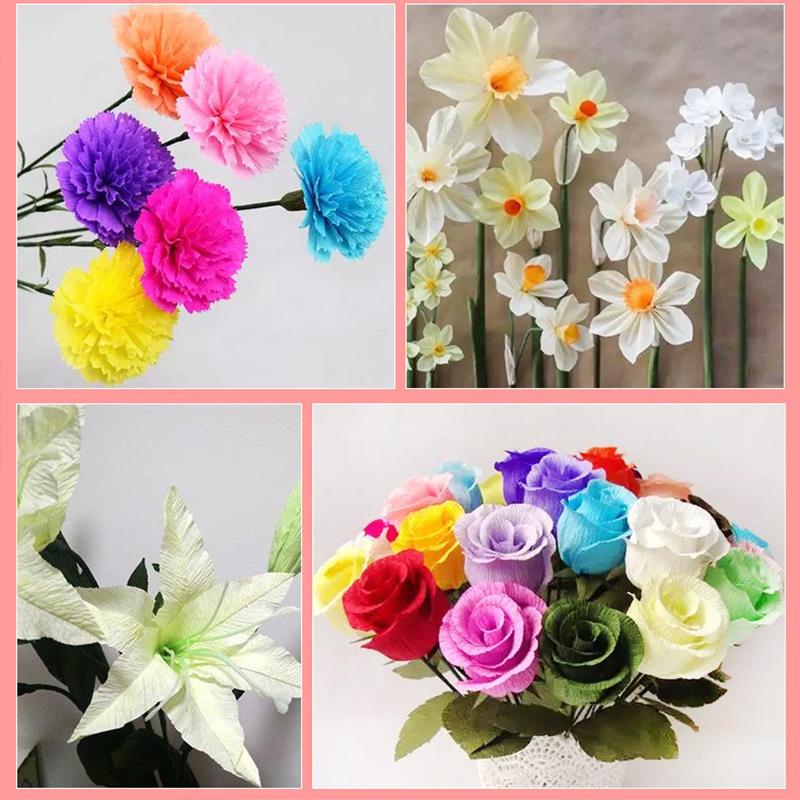 50cmx250cm Crepe Paper Bulk Tissue Craft paperGift Wrapping Home Party Decor DIY Kindergarten Handmade Flower Origami ZSZ011