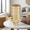 Vintage Style Lamp Socket Holder Antique Brass Retro Copper Lamp Holder Screw-in Type Double Ring Light Socket