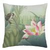 Lotus carp linen Doublesided Printed pillow cover Short plush Suitable living rooms bedrooms sofas throw cushion cover