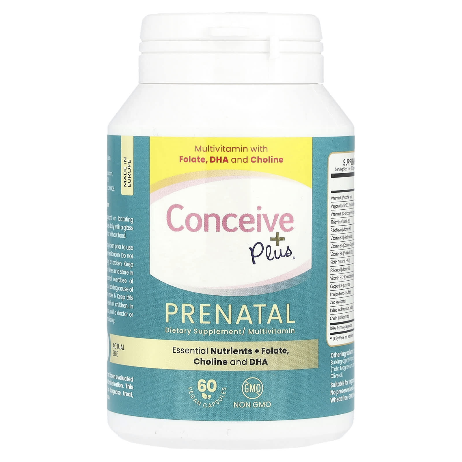 

Conceive Plus, Prenatal, 60 Veggie Capsules