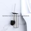 Stainless Steel Toilet Brush, Detachable & Washable, Wall-Mountable & Floor-Standing, Long Handle for Bathroom Use.