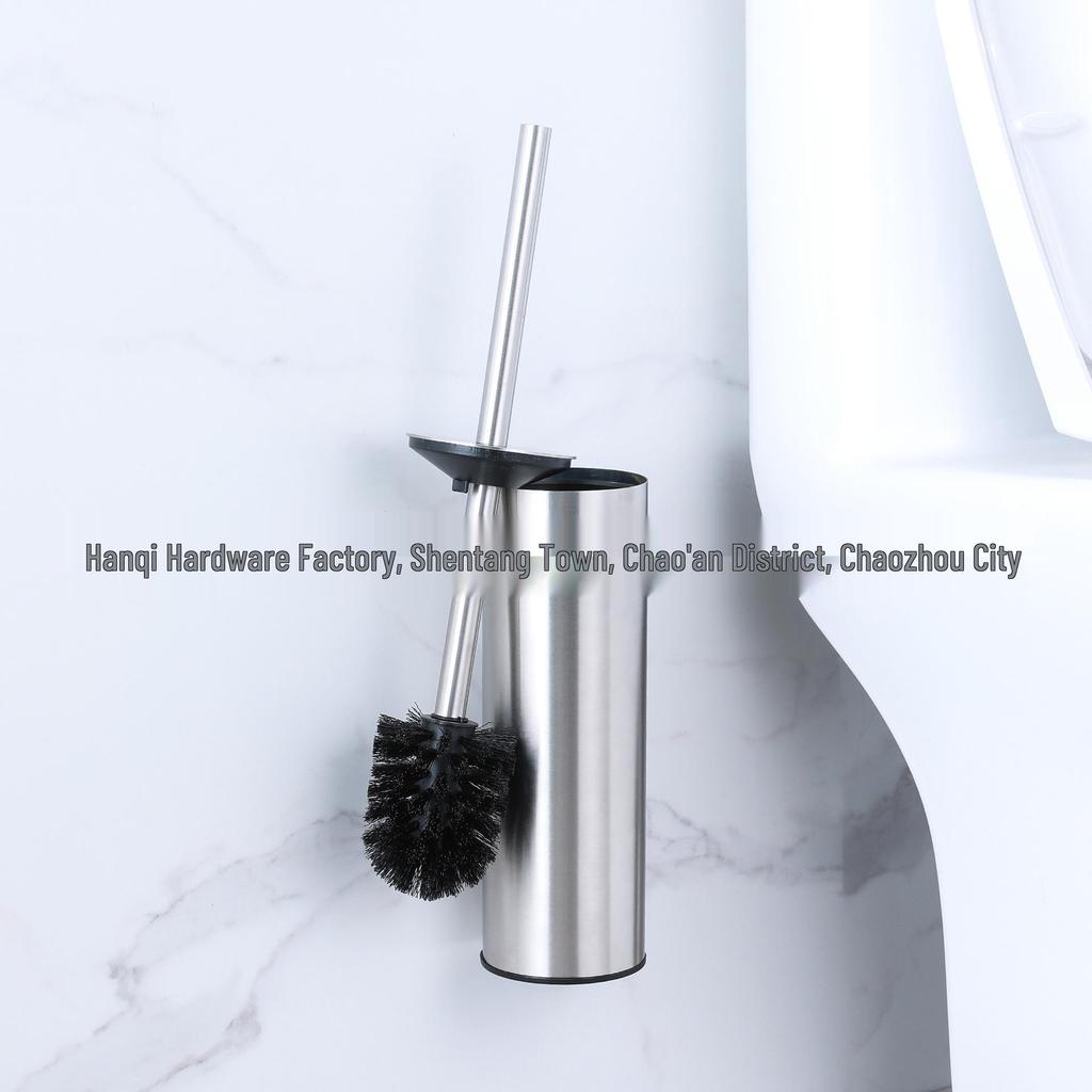 Stainless Steel Toilet Brush, Detachable & Washable, Wall-Mountable & Floor-Standing, Long Handle for Bathroom Use.