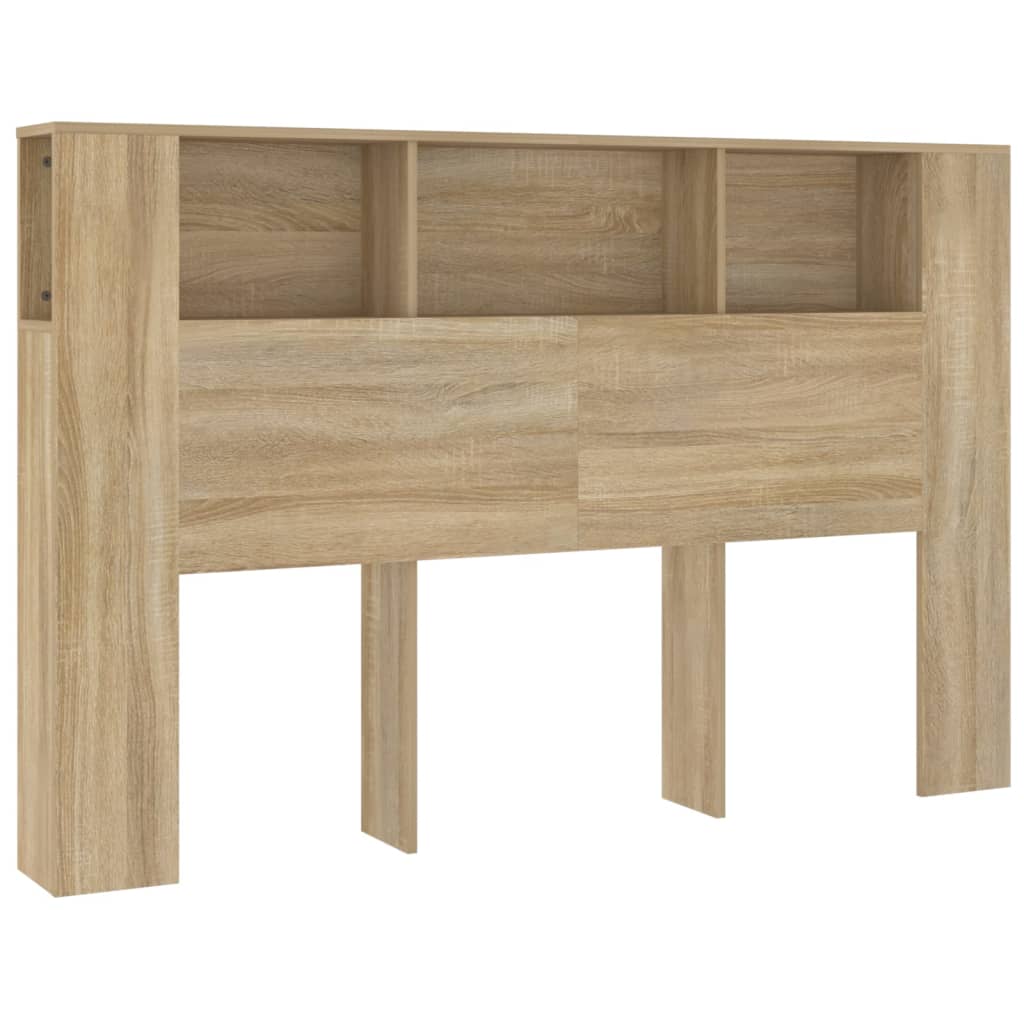 Vidaxl Testata del Letto con Mensole, Rovere Sonoma, 160X18,5X104,5 Cm