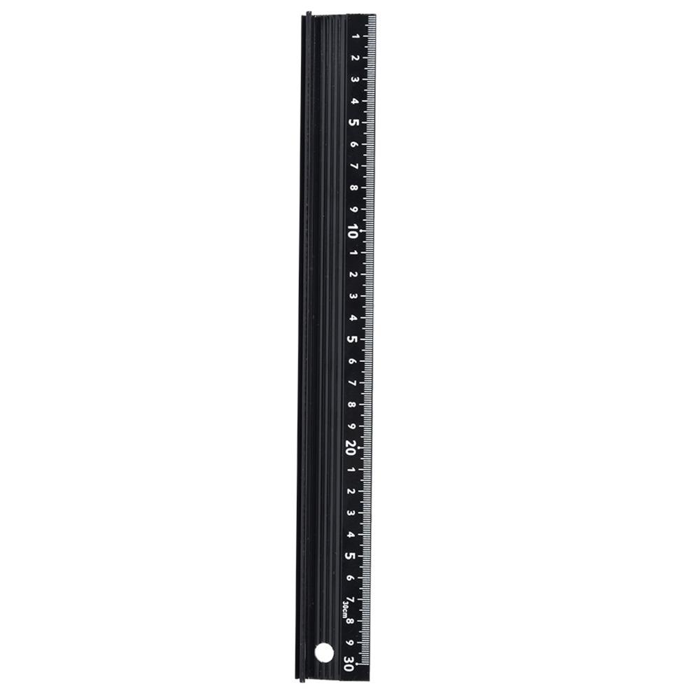 Aluminum Alloy Safety Ruler with Guard 30cm Drafting Ruler  for Crafts and Office Use