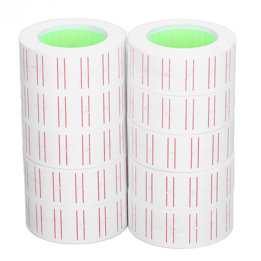 30 Rolls 15000Pcs Labels Price Stickers Single Row Tag Paper for MX5500 Gun Labeller 21x12mm