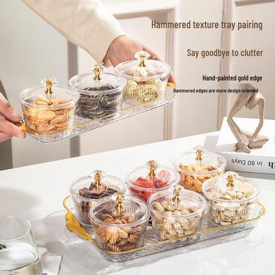 Multi-Grid Plastic Snack and Candy Dish for Home