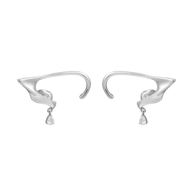 

1 пара сережек-каффов в стиле панк-феи, серьги-клипсы темного эльфа, серьги без пирсинга для женщин, серебряные, готические, на Хэллоуин, серьги-каффы, ювелирные изделия