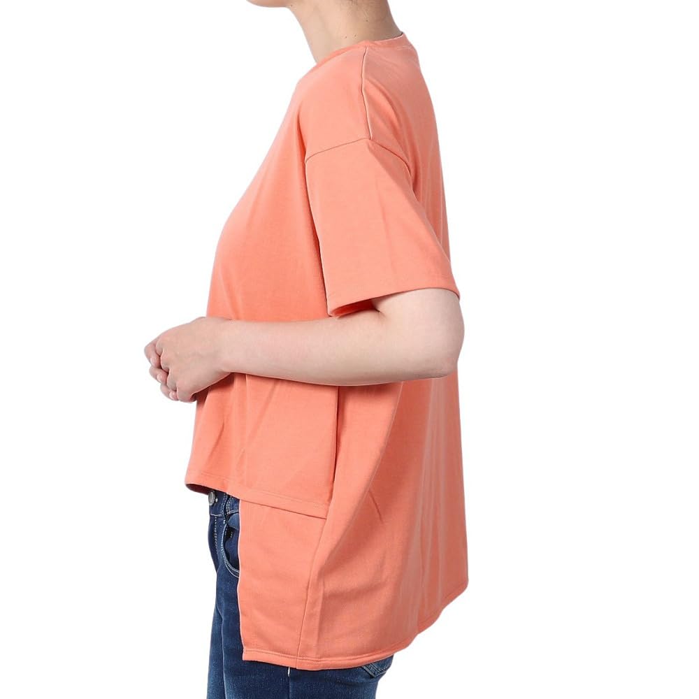 Danskin Asymmetric Big Tee In Orange Coral Women's T-Shirt