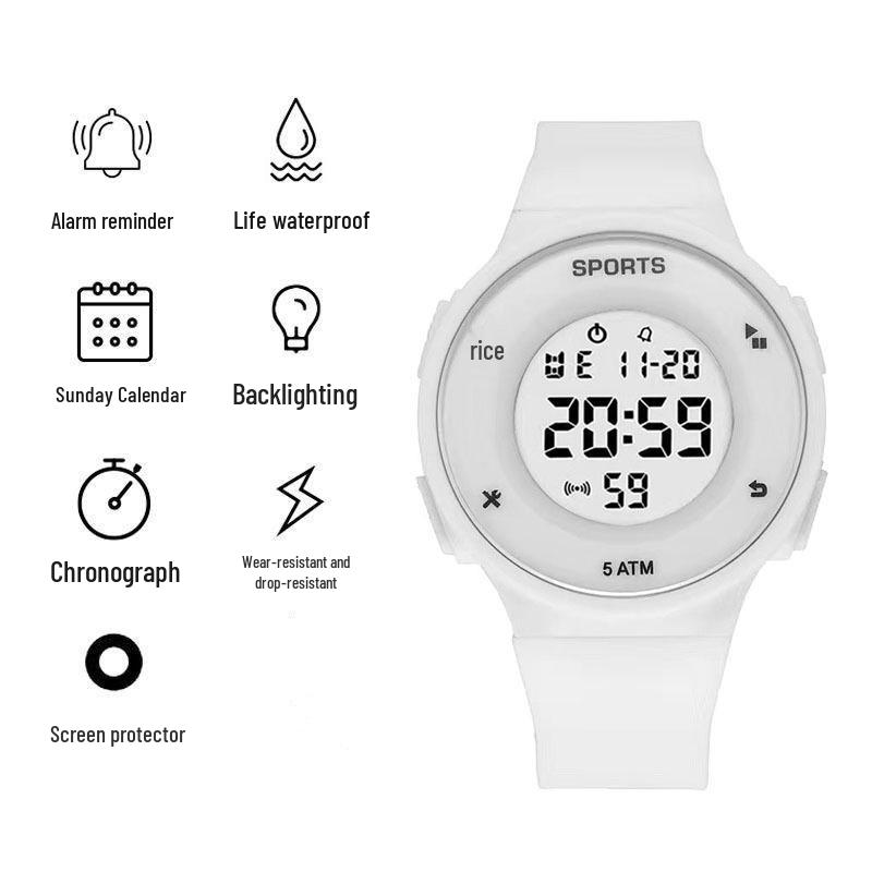 Youth Waterproof Luminous Sport Watch - Trendy and Multifunctional for Students and Teens