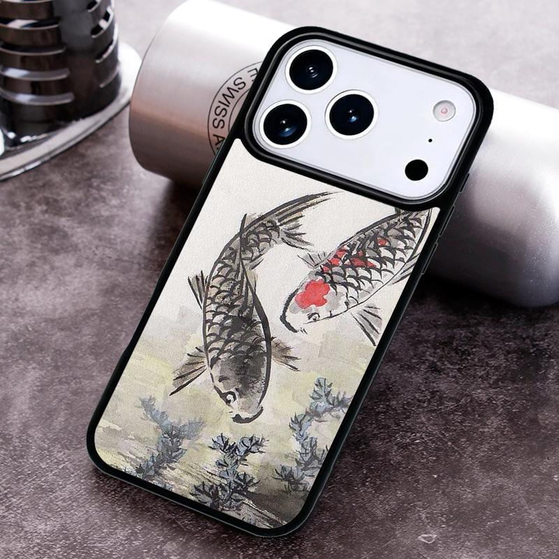 Carp Fish Soft Phone Case For iPhone 17 16 15 14 13 12 11 Pro Max Plus 17Air Soft Silicone Cover