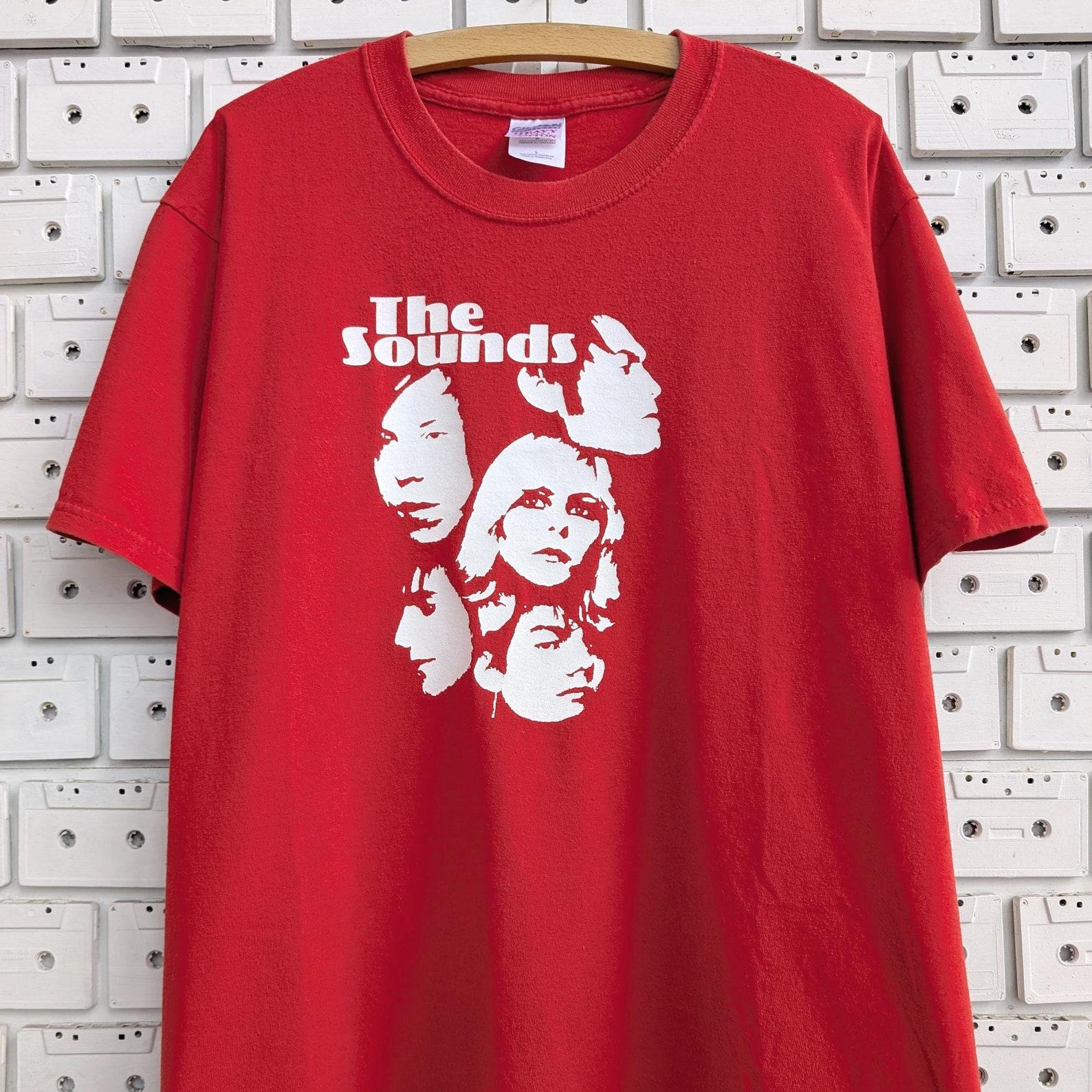 Vintage 00s The Sounds T shirt Swedish Indie Rock New Wave Post Punk Revival Band Merch Tee Size L 2XL