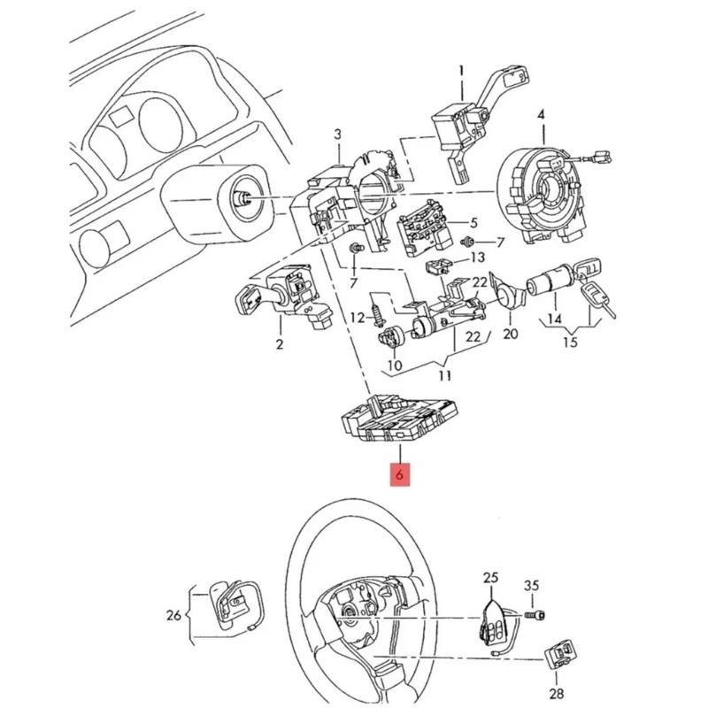 Steering Wheel Module 1K0953549CH for Golf 6 MK6 Cruise Control System Module Automotive Accessories Easy Installation
