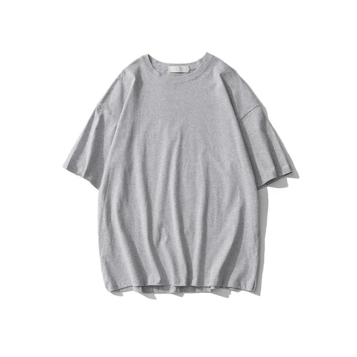 Sommer Einfarbig Reine Baumwolle T-Shirts Damen Harajuku Übergroß Kurzarm Y2k Tops Unisex Koreanische Streetwear Lässig Basic T-Shirt Weiblich Gute Qualität
