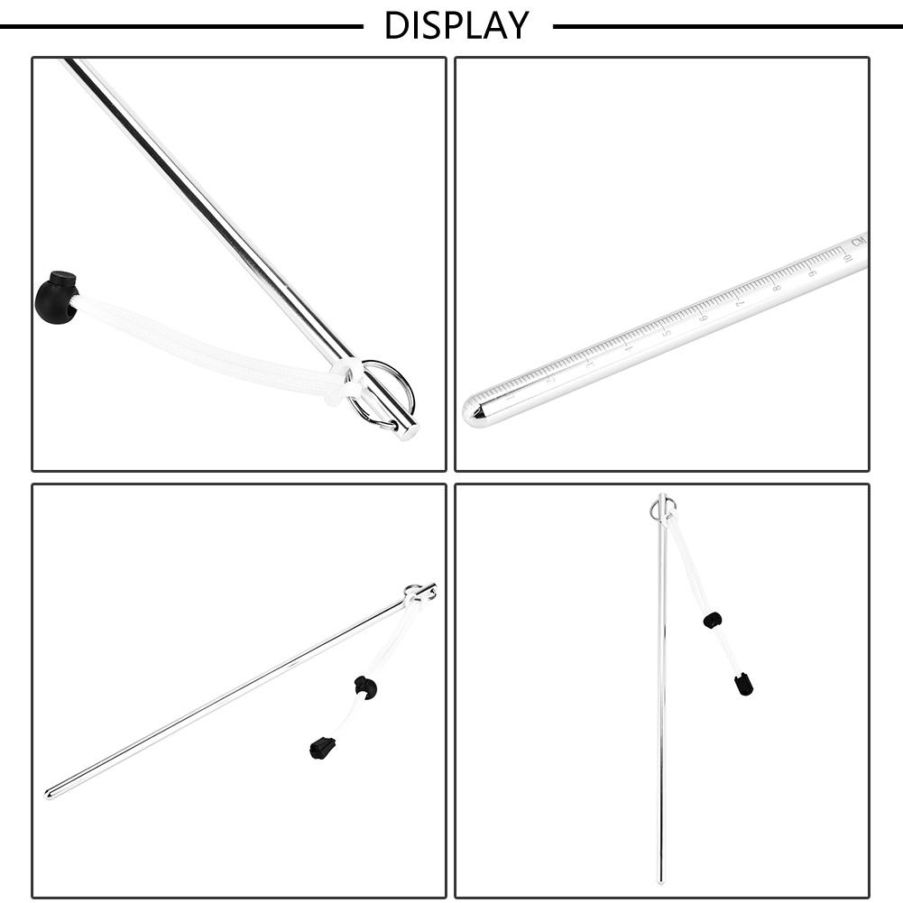 Aluminum Alloy Scuba Diving Noise Maker Stick Rod Pointer with Parachute Lanyard(Silver)