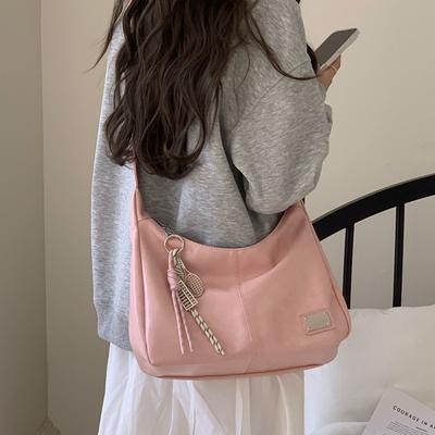 Casual Large-capacity Bag Women's New Trendy Spring Fashion Tote Bag College Style Commuter Shoulder Messenger Bag