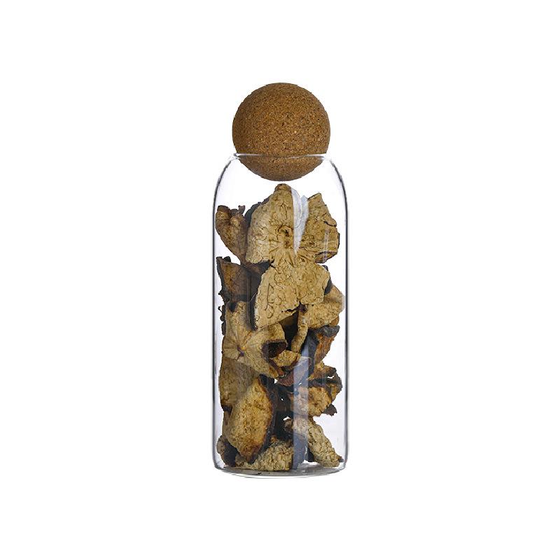 Borosilicate Glass Storage Jar with Cork Stopper for Tea, Coffee Beans & Cereal