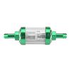 Metal Glass Inline Gas Oil Fuel Filter 8mm Thread Replacement for Motorcycle (Red)