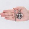 European and American Gothic Windmill Chain Skull Necklace Men's Motorcycle Cool Accessories Exaggerated Jewelry