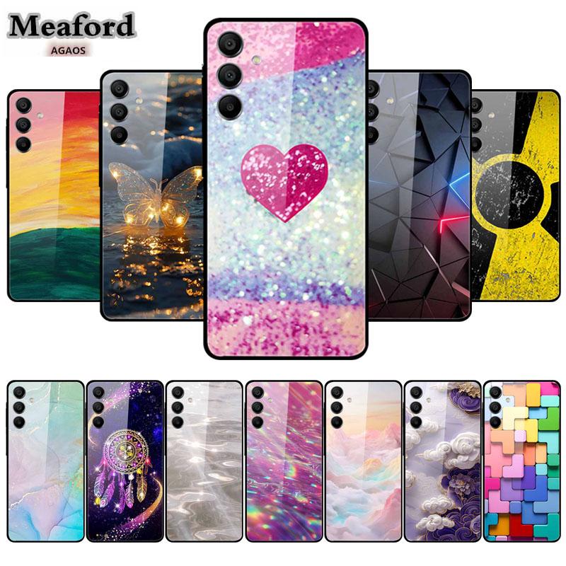 For Samsung A16 5G Case Back Hard New Cover for Samsung Galaxy A 16 SM-A166B Tempered Glass Case Funda Cool Designed Girls Capa