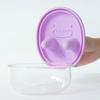 No-Mess Snack Box Transparent Sealed Box with Silicone Lid Reusable Cookies Storage Container Prevent Fingers from Getting Dirty for Picnic Camping