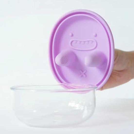 No-Mess Snack Box Transparent Sealed Box with Silicone Lid Reusable Cookies Storage Container Prevent Fingers from Getting Dirty for Picnic Camping