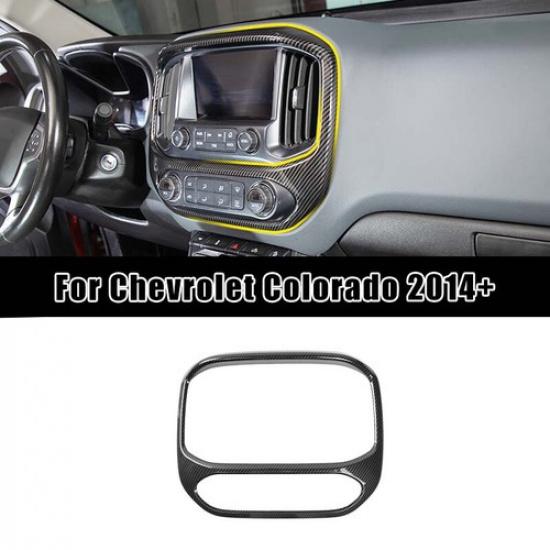 Carbon Fiber GPS Navigation Panel Cover Trim for Chevy Colorado/GMC Canyon 2014+