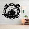 Customizable Black Iron Family Name Sign Rustic Home Decor Halloween Garden Ornament