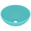 VidaXL Lavabo Rond de Luxe de Salle de Bain Vasque à Poser de Toilette Lave-mains Salle Cosmétique Intérieur Vert Clair Mat 146969