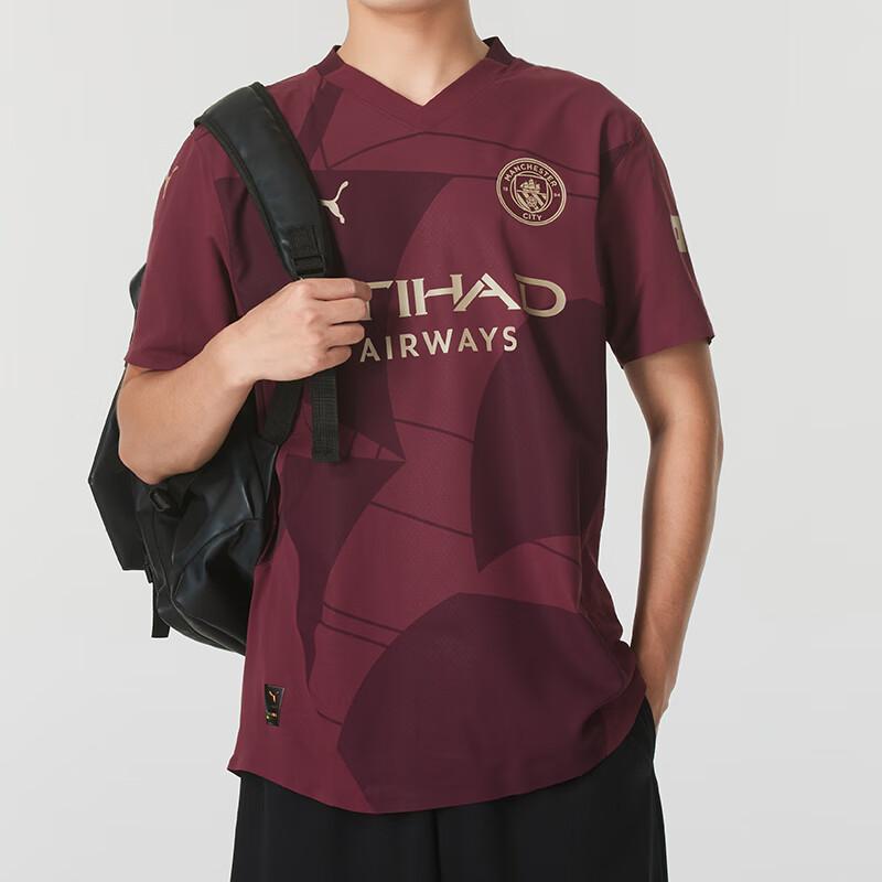 Puma Fitness Quick-Dry Breathable Outdoor Sports Retro Color-Block Short Sleeve T-Shirt Men Tops Red 77861503