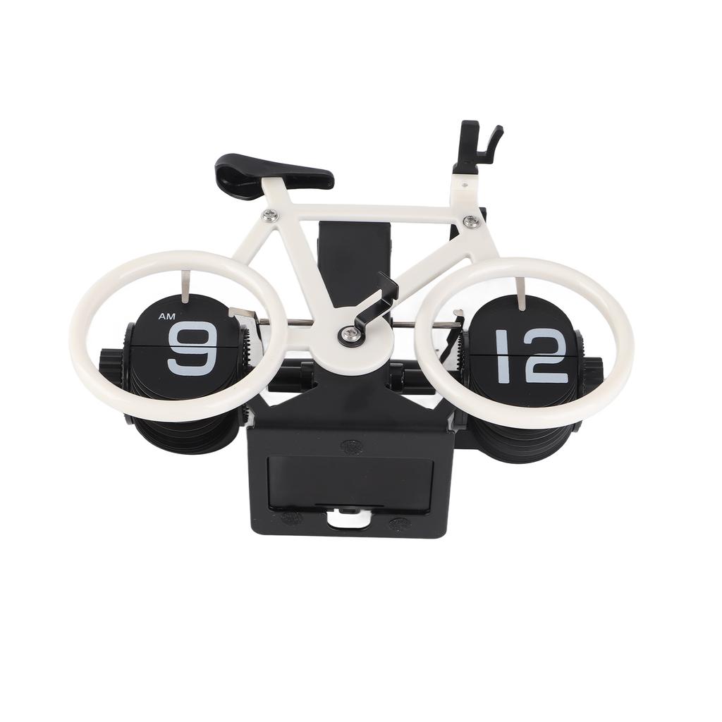 Vintage Desk Clock Bike Shape Retro Mechanical Battery Powered Gear Operated Timer Reminder Table Clock for