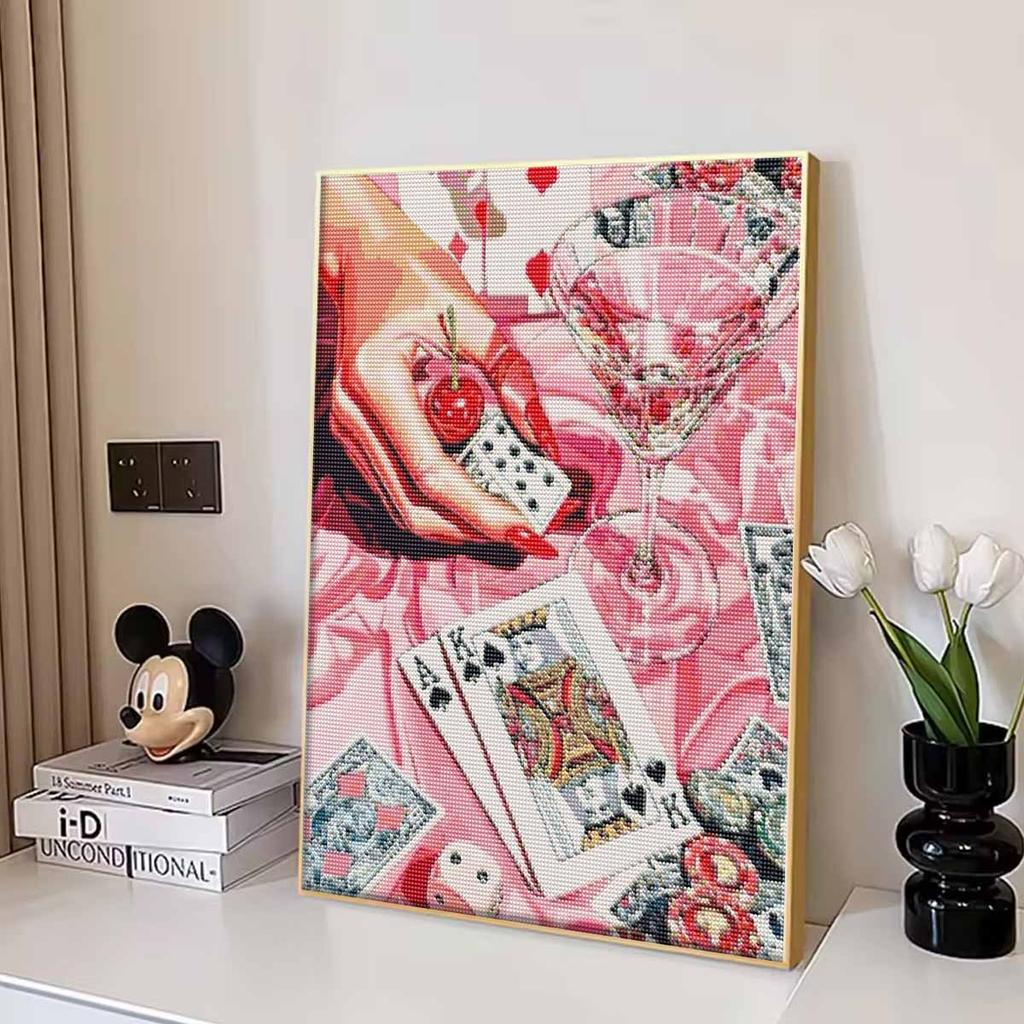 Casino DIY Diamond Art Painting Kit with Shiny Resin Diamonds for Adults Relaxing Craft Wall Decor and Handmade Gift Idea Set Decor
