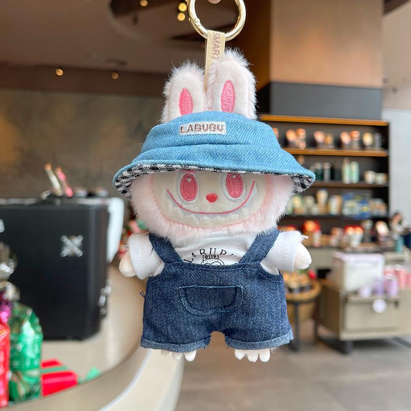 Høy Kvalitet Tegneserie Søt Labubu Figur Nøkkelring Morsomt Anheng Kawaii Ryggsekk Dekorasjonstilbehør Bursdagsgaver