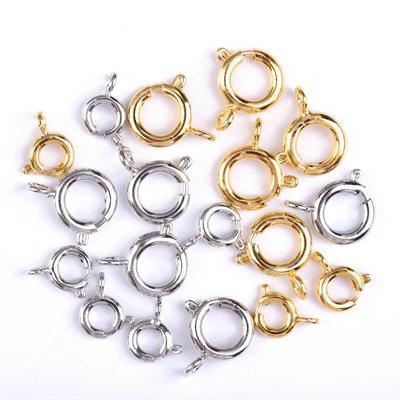 Spring Ring Clasp With Open Jump Ring Jewelry Clasp For Chain Necklace Bracelet Connectors Jewelry Making